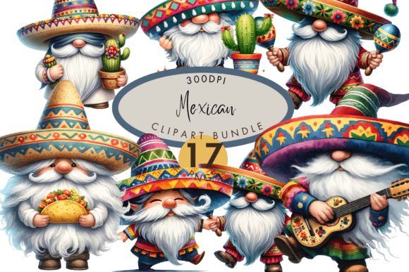 Download Mexican Fiesta Gnome Clipart Bundle PNG - Mexican Collection