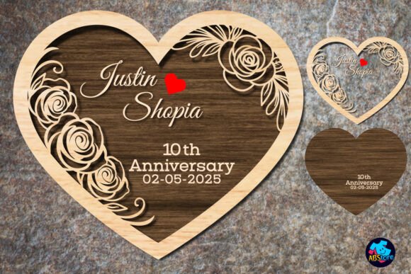 Download Wedding Anniversary Love Shape Laser Cut - Anniversary Collection