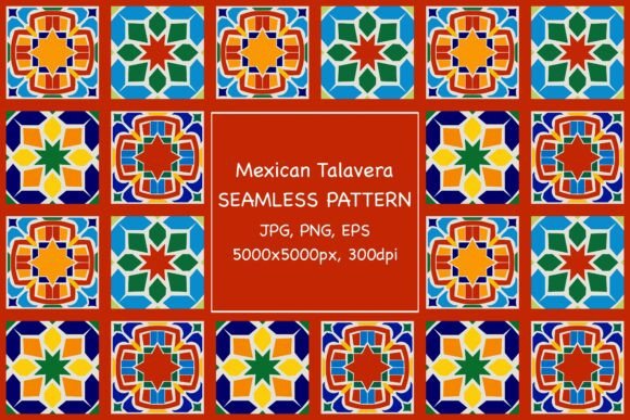 Download Mexican Talavera Seamles Pattern EPS PNG - Mexican Collection