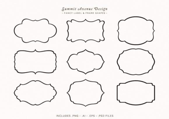 Download Label Frames Badge Shapes Vector PNG - Label Collection