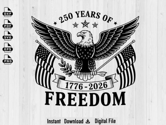 Download 250th Anniversary American Flag Eagle - Anniversary Collection