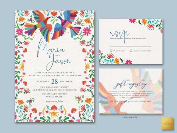 Download Mexican Theme Wedding Set 12 Templates - Mexican Collection