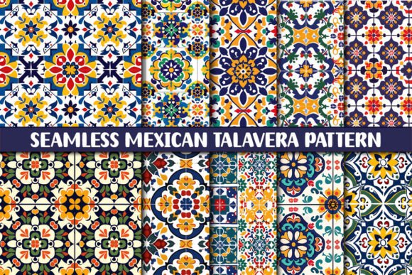 Download Seamless Mexican Talavera Pattern - Mexican Collection