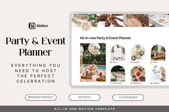 Download Notion Template Party &amp; Event Planner - Event Collection