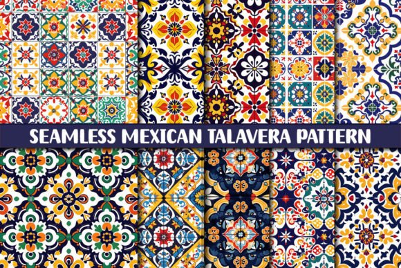 Download Seamless Mexican Talavera Pattern - Mexican Collection