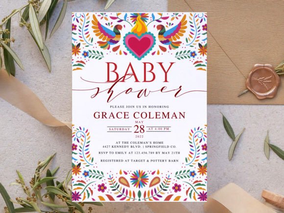 Download Mexican Theme Baby Shower Invitation - Mexican Collection