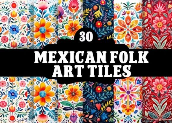 Download Mexican Folk Art Tile - Mexican Collection