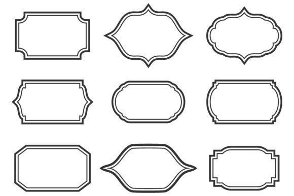 Download Vector Vintage Empty Frame Labels - Label Collection