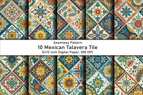 Download Mexican Talavera Tile Backgrounds - Mexican Collection
