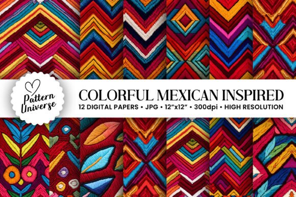 Download Colorful Mexican Inspired Pattern - Mexican Collection