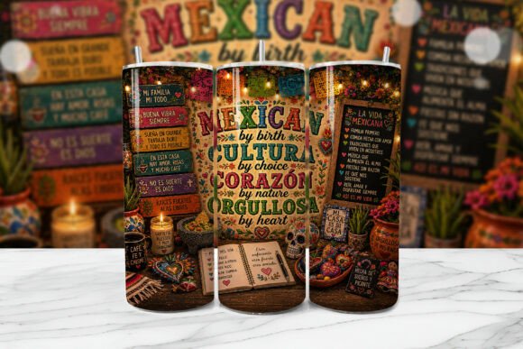 Download Mexican Pride Latina Tumbler Wrap PNG - Mexican Collection